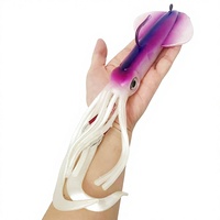 Leurre souple en PVC écologique Bionic Squid 27.5/20/17.5cm avec lumière nocturne et hameçon plombé pour la pêche au poulpe en eau salée, en mer et en bateau