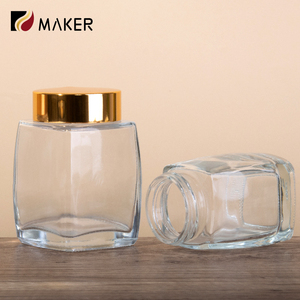 Pot en verre carré pour aliments Honey Bird's Nest Dispenser, avec couvercle métallique scellé, bouteille épaissie pour confiture et sauce chili, plusieurs tailles - Product Image 3