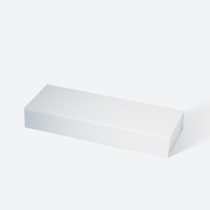 Boîte cadeau pliable A5 extra plate avec fermeture magnétique blanche, emballage rigide pliable en gros - Product Image 1