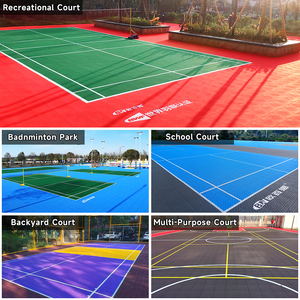 Set <span class=keywords><strong>de</strong></span> Tapetes <span class=keywords><strong>de</strong></span> Entrenamiento <span class=keywords><strong>de</strong></span> Bádminton Portátiles <span class=keywords><strong>de</strong></span> PP para Todo Clima, Fáciles <span class=keywords><strong>de</strong></span> Montar, Tipo DIY, con Losetas Encajables para Campo Deportivo, Garantía <span class=keywords><strong>de</strong></span> 10 Años - Product Image 2