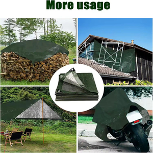 Telo Impermeabile <span class=keywords><strong>in</strong></span> Polietilene Rinforzato <span class=keywords><strong>per</strong></span> Campeggio, Tenda, Barca, Auto con <span class=keywords><strong>Occhielli</strong></span>, Dimensioni Personalizzabili - Product Image 1