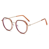 Lunettes Rétro à Monture Métallique Tendance et Anti-Lumière Bleue pour Protection Oculaire Unisexe, Design Carré