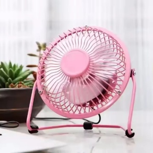 New 4 Inch Stand Silent <b>Desk</b> Rechargeable 360 Degree Rotating <b>Mini</b> Table LED USB Fan - Product Image 1