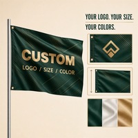 Drapeaux d'entreprise personnalisés pour l'extérieur, conception de logo gratuite pour les campagnes publicitaires, les célébrations de festivals, les drapeaux nationaux