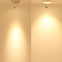 Projecteurs LED modernes Focalisables 3W 5W 7W 10W Base E27 Montage encastré en aluminium Hauteur réglable
