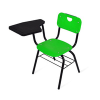Chaises d'école confortables à accoudoirs, empilables, pour la formation, les étudiants, l'écriture, avec bureau