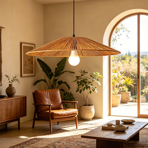 <b>Vintage</b> Industrial Hemp Rope Pendant Chandelier <b>Lamp</b> Rustic Woven Basket Hanging Light Fixture for Cafe Bar Hotel Decoration - Product Image 3