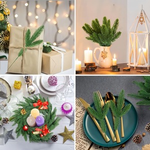 Ramo de Agujas de Pino Artificiales 3D de Doble Cara, Ramas de Árbol de Navidad de PVC Verde Tridente, Menos de 30 cm - Product Image 3