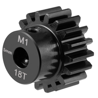 Gear Pinion M1 Berkualitas Tinggi 18T & 19T, Ring Gear & Sleeping Gear untuk Part Motor RC, Material Baja, Proses Hobbing