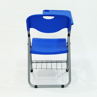 Chaise de formation ergonomique pour étudiants, chaise pliante en plastique avec tablette d'écriture intégrée