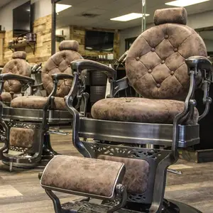 Wholesale Prsofesional Men All Black Barber Chair Frame Takara Belmont Salon Hairdressing Barber Chair