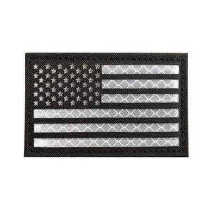 Toppe tattiche IR con bandiera americana americana americana riflettente personalizzata nera bianca USA