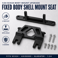 Kit de fixation de la coque de carrosserie et du support de colonne de siège en métal, compatible avec les pièces de rechange de mise à niveau pour crawler RC 1/24