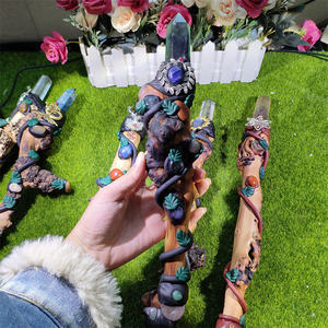 도매 치유 돌 공예 마술 선물 에너지 크리스탈 돌 풍수 마술 지팡이 - Product Image 4