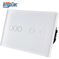 Bingoelec 6 Gang 1 Way WIFI Cảm Ứng Chuyển Đổi Cảm Biến Tuya Alexa Echo IFTTT 3 + 3 Thông Minh Cuộc Sống Kiểm Soát Cảm Ứng WIFI Thông Minh Chuyển