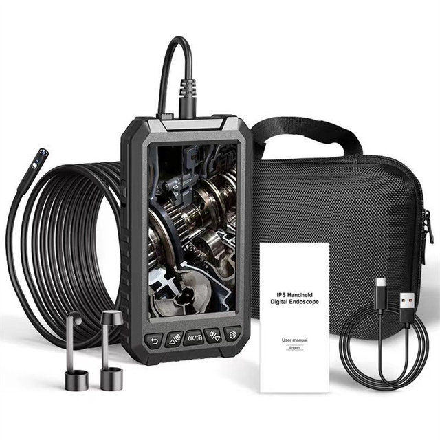 8mm 5.5mm Dual Lens 1080P Industrial Drain Pipe Video Wide View Angle Engine Carbon Borescope Inspect Endoscope Borescope