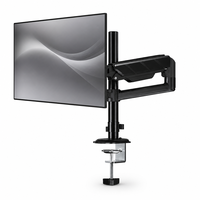 Nouveau support d'écran unique pour bureau à domicile, bras de moniteur à ressort à gaz en métal noir entièrement articulé et inclinable à 90° pour écrans de 17 à 32 pouces