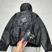 Veste d'hiver coupe-vent à capuche pour homme, personnalisée, réactive à l'eau, ajustée, thermosensible, contrôle de la température, style hip-hop