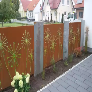 Garden Metal Rusty <b>Decoration</b> Outdoor Corten Steel <b>Screen</b>/ Fence Panel - Product Image 5