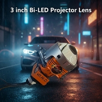 VAHID Lentille de projecteur Bi-LED MB PRO à double faisceau 80W, lentille de mise à niveau pour phares de voiture, Plug and Play pour Toyota Honda Nissan