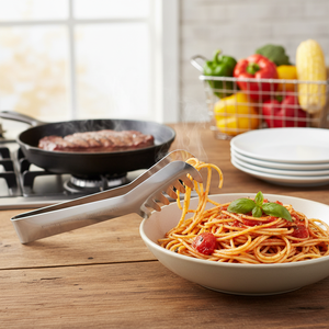 Pinze per Spaghetti ecologiche in acciaio inossidabile lavabili in lavastoviglie utensili da cucina per servire la bistecca Buffet BBQ-Box di 120 - Product Image 3