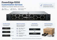 Servidor en Rack 2U PowerEdge R550 de Alta Calidad con Procesador Intel Xeon para Almacenamiento de Bases de Datos y Alojamiento de Máquinas Virtuales