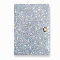 5 styles de couvertures en tissu brodé personnalisables OEM/ODM, options d'impression de logo personnalisé, journal en lin avec fermeture à bouton en bois