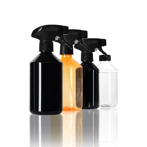 Venta al por mayor 300ml 500ml Negro Naranja Transparente Hombro inclinado Vacío Plástico <span class=keywords><strong>Alcohol</strong></span> Perfume Spray Botella - Product Image 2