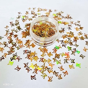 Wholesale 1 Piece Eco Friendly Durable PET <strong>Glitter</strong> Mixes Solvent Resistant 6MM <strong>Blue</strong> Purple for Nail Decoration - Product Image 2