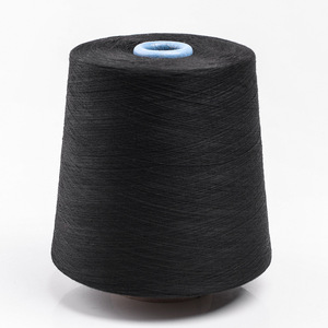 Nhà Máy Giá Hàng Đầu Nhuộm Máy Bay Phản Lực Màu Đen 100% Viscose Vòng Spun Sợi 50S Cho Thông Tư Đan - Product Image 1