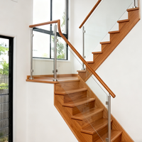 Vente en gros Style moderne Matériau rond à haute teneur en polymère Main courante d'escalier en verre sans cadre courbé à chaud Main courante en PVC pour escalier