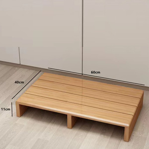 Alfombra de baño de bambú, 60x40x11cm, taburete elevado para ducha, inodoro, lavabo, estilo sencillo, multifuncional - Product Image 1