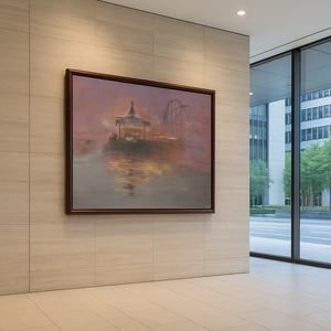 Décoration murale de style japonais Nihonga Msako Takebe, ambiance nostalgique et rêveuse, crépuscule d'automne, pour salon - Product Image 3