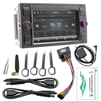 Autoradio Android 2Din 7'' pour Ford Focus Transit Mondeo S-Max C-MAX Kuga Fiesta Galaxy Carplay Android Auto GPS Navi BT DSP