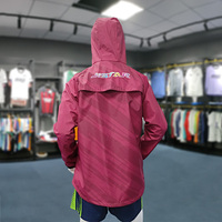 Jaket Olahraga Sepak Bola Burgundy Kustom, Pakaian Luar Latihan Tim, Windbreaker Ringan, Resleting Penuh, Pakaian Luar Sepak Bola, Pabrik OEM