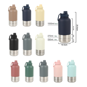 <span class=keywords><strong>AVA</strong></span> – Nouveau Set de Gamelles de Voyage Portables 3-en-1 en Acier Inoxydable Étanche avec Logo Personnalisé, 1000 ml, pour Chien, 2 Bols, pour l'Extérieur - Product Image 4
