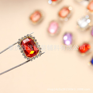Cristales Acrílicos Rectangulares Octogonales de 16 Facetas con Reverso Plano, Accesorios para Joyería DIY, Origen Guangzhou ZH03 - Product Image 4