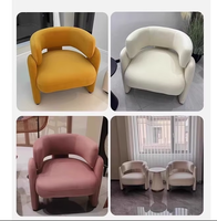 Fauteuil d'appoint moderne et simple en bois personnalisable pour salon, espace de beauté, zone de réception