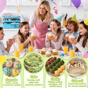 Premium Disposable Cake Decorating Bakeware Sets with <b>Reusable</b> <b>Bags</b> for Wedding and Birthday Party Desserts - Product Image 4