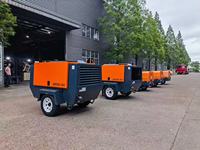 Compresseurs d'air à vis diesel 300CFM Machine à compresseur d'air rotatif mobile à un étage pour remorque à vendre