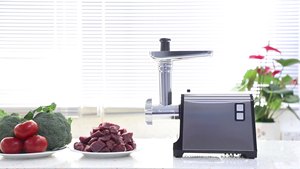 Amoladora de carne eléctrica multifunción, hoja de acero inoxidable, intercambiable, 3 placas de corte, 1200W - Product Image 6