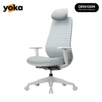 Chaise de bureau ergonomique élégante avec dossier en maille, accoudoirs réglables, appui-tête et châssis multi-positions pour assise de bureau