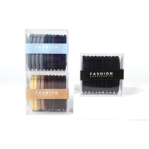 Elastici per <span class=keywords><strong>Capelli</strong></span> in Nylon Nero, Fermacoda Senza Cuciture in Cotone per <span class=keywords><strong>Uomo</strong></span> e Donna, Tessuto Elastico Senza Graffi - Product Image 4