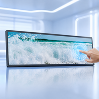 Layar Sentuh Ultra Lebar LCD Monitor Bar Terentang Desktop Interaktif Tampilan Digital Signage Komersial OEM ODM