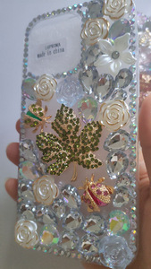 במקרה טלפון tpu יוקרתי עבור iPhone 14/15 פרו מקס/16 בעבודת יד מייפל עלה <span class=keywords><strong>ladybug</strong></span> כיסוי מגן מלא - Product Image 5