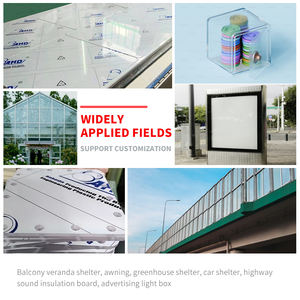 Plaque en polycarbonate pour toitures, panneau publicitaire en plastique polycarbonate solide 1x2m, haute résistance aux chocs, plaque PC transparente - Product Image 4