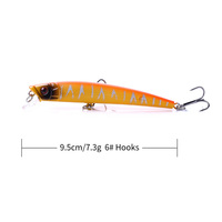 Umpan Pancing Buatan 9.5CM 7.3G, Umpan Pancing Ikan Kecil Badan Keras Kualitas Tinggi
