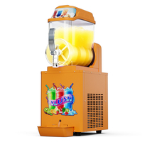 Nouvelle conception de machine à slush à réservoir unique de 12 L, machine à slush commerciale, machine à slush pour jus avec éclairage LED