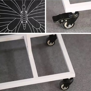 Creative <strong>Wedding</strong> Props Butterfly-Shaped Iron <strong>Frame</strong> with Wheels for Backdrop Decor - Product Image 6