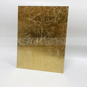 EX526 Panneau décoratif en acier inoxydable gravé de luxe, fabricant de panneaux en acier inoxydable sur mesure pour les projets de hall d'hôtel - Product Image 4